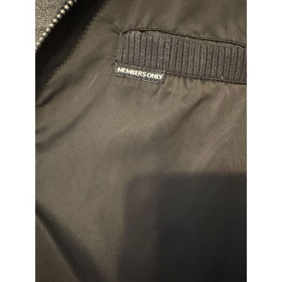 VTG MEMBERS ONLY BOMBER JACKET MENS L RETRO WINDBREAKER FULL ZIP 80s RACER SATAN - Picture 4 of 4